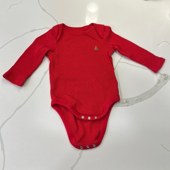 GAP Other - NWOT Gap baby thermal bodysuit long sleeve t-shirt onesie red size 6-12 months